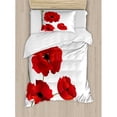 thumbnail image 3 of Ambesonne Floral Poppy Flowers Duvet Cover Set, 3 of 3