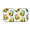 thumbnail image 4 of Uemuo Flowers Avocado Pattern Accordion Car Windshield Sun Shade, Foldable Reflective Sun Visor for Car, Reflector Windshield Sunshade-Medium, 4 of 7