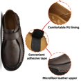 thumbnail image 2 of Men's Casual Leather Loafers Comfortable Soft Lightweight Driving Walking Dress Shoes Fashion Slip-On Handmade Flats Brown 6.5 US, 2 of 7