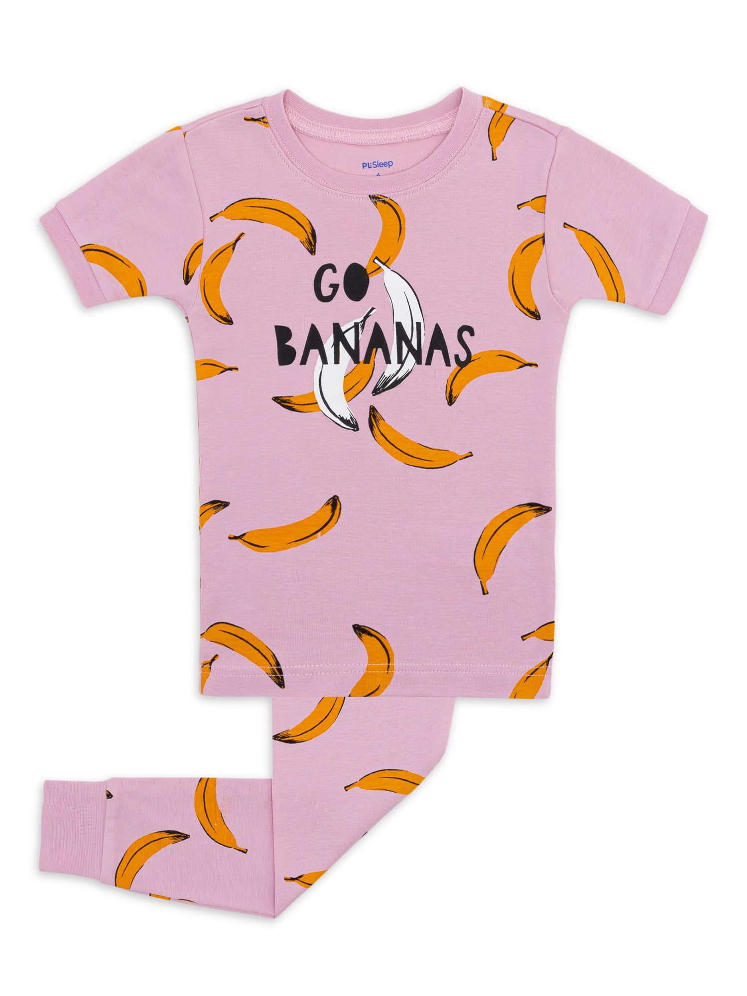 Petit Lem Girls Short Sleeve Top and Pants Cotton Pajama Set, 2Piece