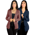 thumbnail image 1 of Pack De 2 Suéteres Largos Abiertos para Mujer Unitalla, Sweater Ligero de Mujer con Detalle, 1 of 5