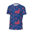 thumbnail image 6 of Wukai Chicken and Rooster Print Men's Short-Sleeved Mesh T-Shirt,Quick-Dry Short Sleeve Workout T-Shirt-6X-Large, 6 of 8