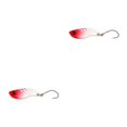 thumbnail image 1 of Yuarrent Kit de cucharas para trucha, aparejos de pesca Wobbler, señuelo de pesca, cebos de hundimiento de de un solo gancho para Rojo 2.5 g 2piezas, 1 of 6