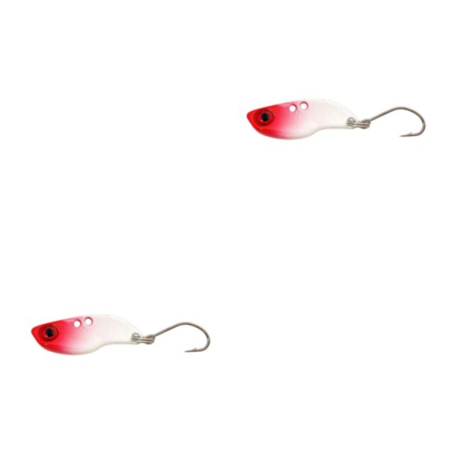 Yuarrent Kit de cucharas para trucha, aparejos de pesca Wobbler, señuelo de pesca, cebos de hundimiento de de un solo gancho para Rojo 2.5 g 2piezas
