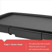 BLACK+DECKER Non-Stick Temperature Controlled 8 Serving Black Griddle