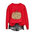 thumbnail image 3 of Halloween Sweatshirts for Women Yotami Crewneck Loose Long Sleeve Shirts for Holiday Cute Pumpkin Print Fall Clothes (Red, M), 3 of 4