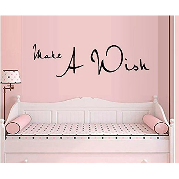 MAKE A WISH WALL DECAL, HOME DECOR 10" X 37"
