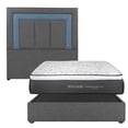 thumbnail image 1 of Colchón Matrimonial Trini + Base Cama + Cabecera Bora Gris Oscuro, 1 of 8
