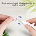 thumbnail image 3 of Lomubue 8Pcs Stylus Tip Covers Mute Noise Reduction Wear-resistant Non-slip Anti-fall Replacement Matte Touch Tablet Capacitive Pen Nib Cases for Apple Pencil 1 2, 3 of 10