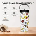 thumbnail image 3 of 30oz Softball Tumbler with Flip Lid, Handle & Straw - Insulated Travel Mug for Coffee & Water - Perfect Softball Player Gifts & Accessories, 3 of 6