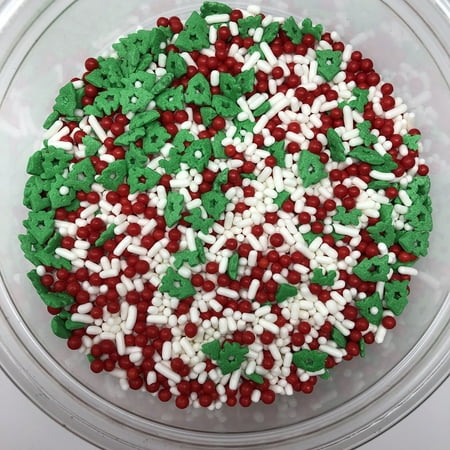 Christmas Festive Flurry Mix Tree Wreath Shapes Sprinkles Bakery Topping 8