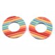 thumbnail image 2 of Handmade Polymer Clay Pendants Donut Sandy Brown 40x39x3mm Hole: 1.5~2mm, 2 of 2