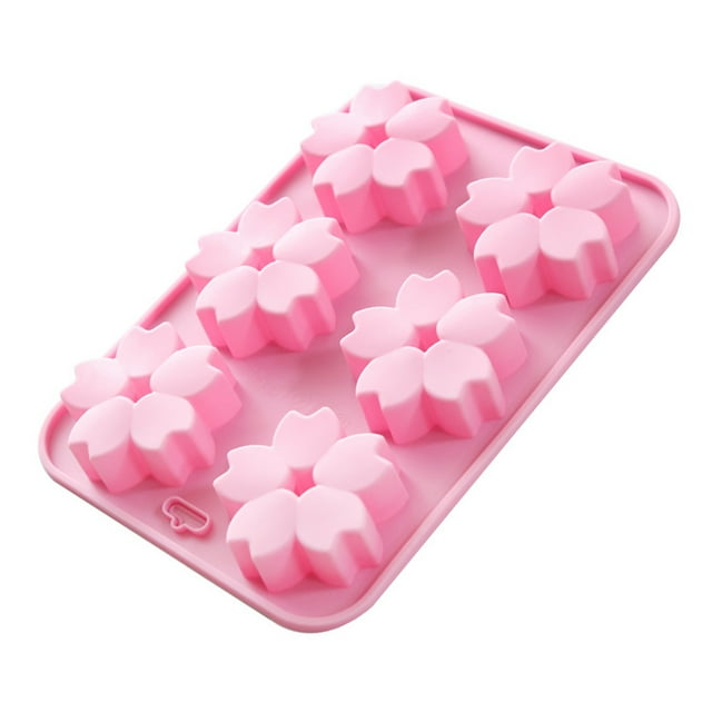 Toystoory Molde para hornear DIY, molde de nieve de 6 agujeros, molde de bandeja de silicona encantador impermeable, molde de flor de nieve Herramientas y accesorios para hornear