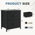 thumbnail image 4 of edx Nightstand, Versatile Nightstand with 2 Drawers - Ideal for Bedroom, Living Room, Closet, Entryway, Black, 4 of 9