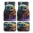 thumbnail image 1 of 4 Pieces Car Floor Mat Set Ba-by Yoda Protection Full Sets Universal Fit for SUV Sedans Vans Trucks, 1 of 7