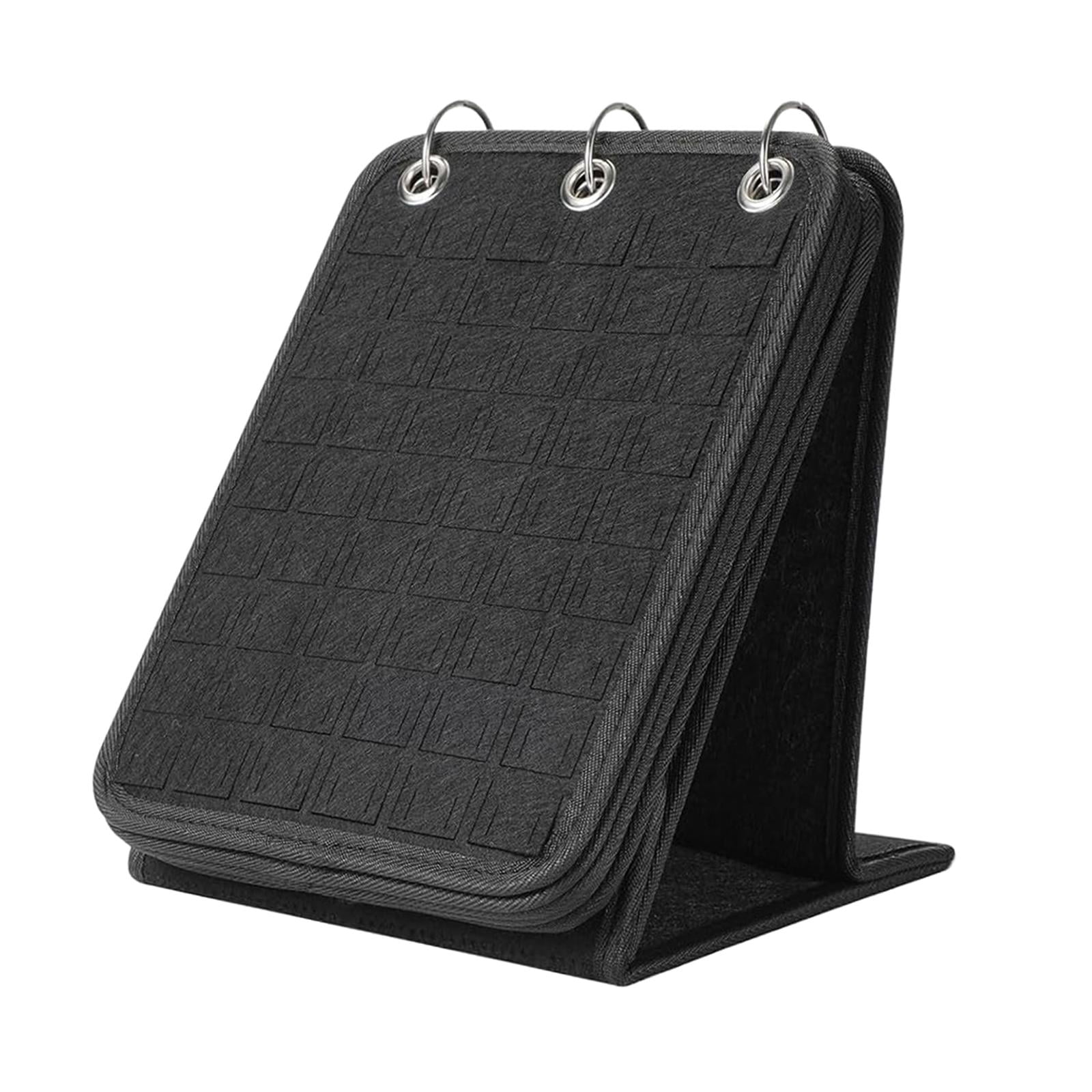 Sharplace Lapel Pin Holder, Lapel Pin Collection, Storage Calendar Stand with 5 Pages, Brooch Pin Organizer for Table Jewelry Accessories Black