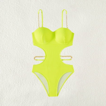 Comfortable Solid Color Bikini  Women s Swimsuit Sets  Plain Color Bikinis  Fashion Swimwear  Beach Pool  Stylish Fit  Seamless Comfort  Durable Material  Women Bathing Suit | Yellow L  Sopatenor