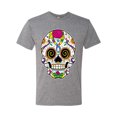 thumbnail image 2 of Wild Bobby Day Of The Dead Sugar Skull Pop Culture Men Premium Tri Blend Tee, Premium Heather, Large, 2 of 5