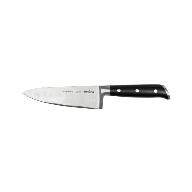 HUDSON VALLEY Cuchillo Prof de 20 cm, Cuchillo Tinchador de Acero Inoxidable con Mango Remachado, Utensilio de chef de Cocina para Cortar, Picar y Rebanar, Best Kitchenware