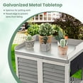 Costway Outdoor Potting Bench Table with DOORS, Garden Storage