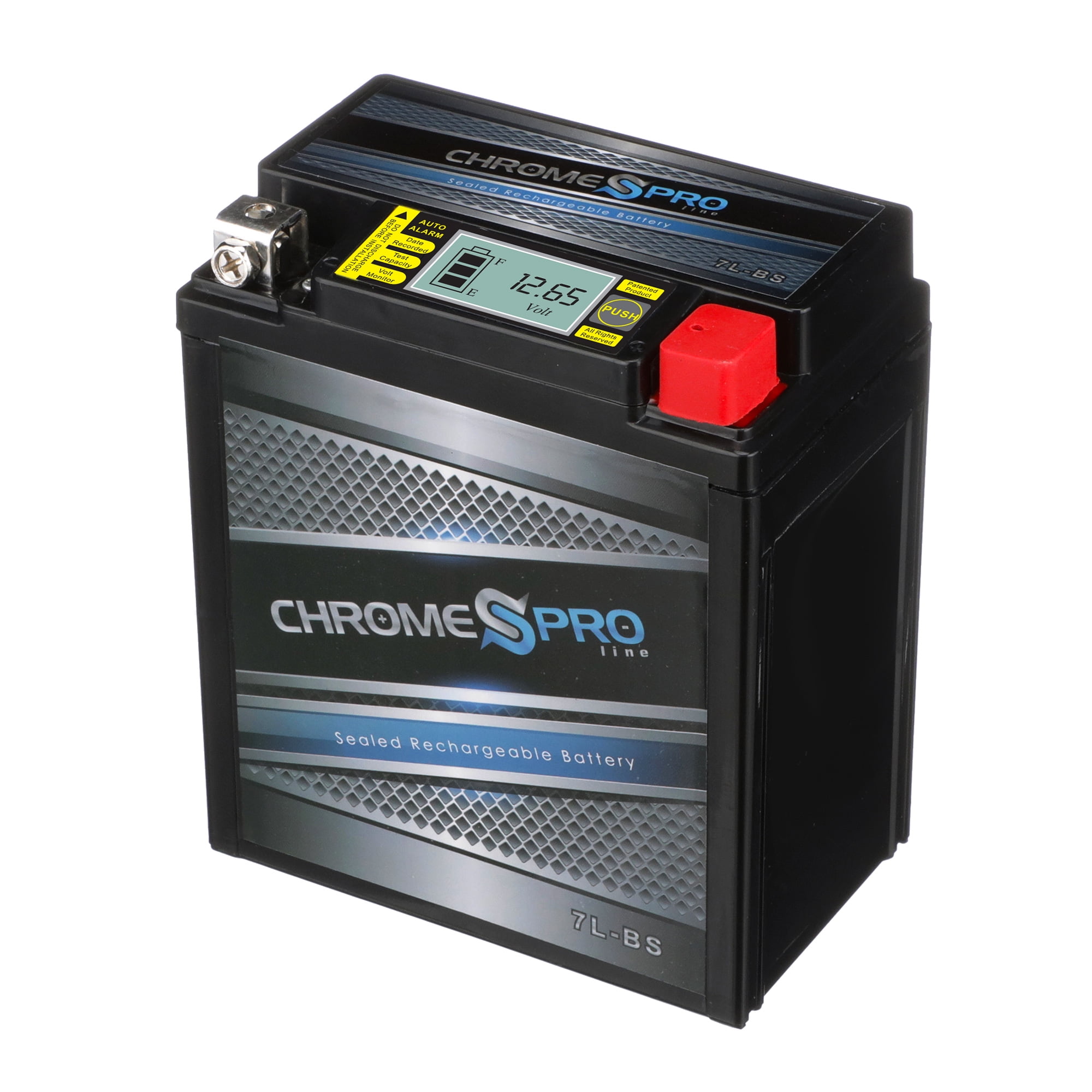 Chrome Pro Battery YTX7L-BS (7L-BS 12 Volts,6 Ah, 75 CCA) iGel Motorcycle Battery for Honda Cbr250r Year (11-13)