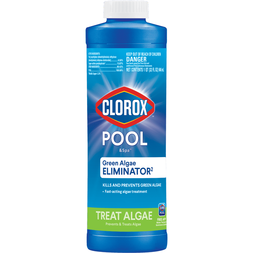 Clorox Pool&Spa Green Algae Eliminator 2 Pool Algaecide, 32 oz