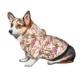 thumbnail image 7 of Salouo Rose Flowers Pattern Small Dog Hoodie Sweatshirts Dog Clothes Coat Clothing Puppy Sweater Outfit Pullover Pet Winter Coat Sweater Outfit-Large, 7 of 7