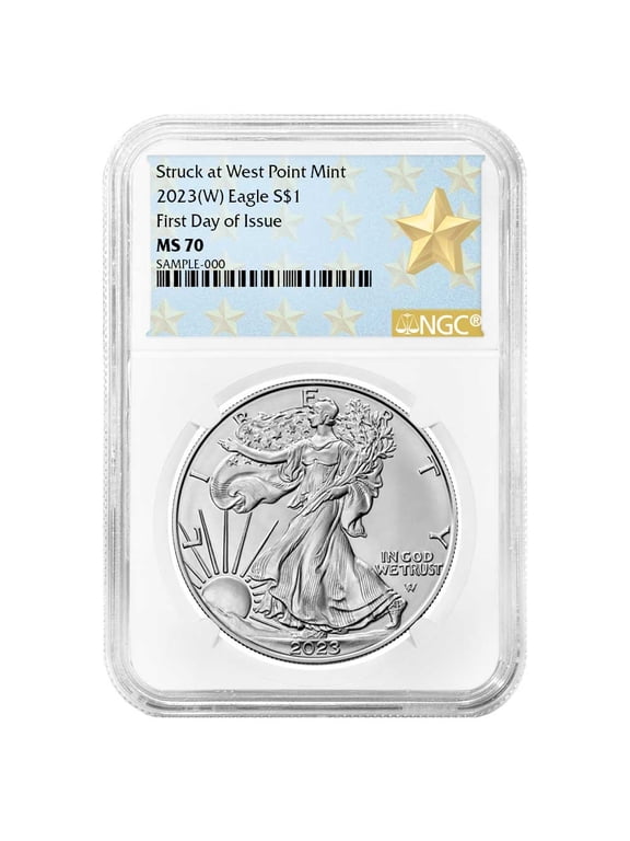 2023 (W) $1 American Silver Eagle NGC MS70 FDI West Point Star Label