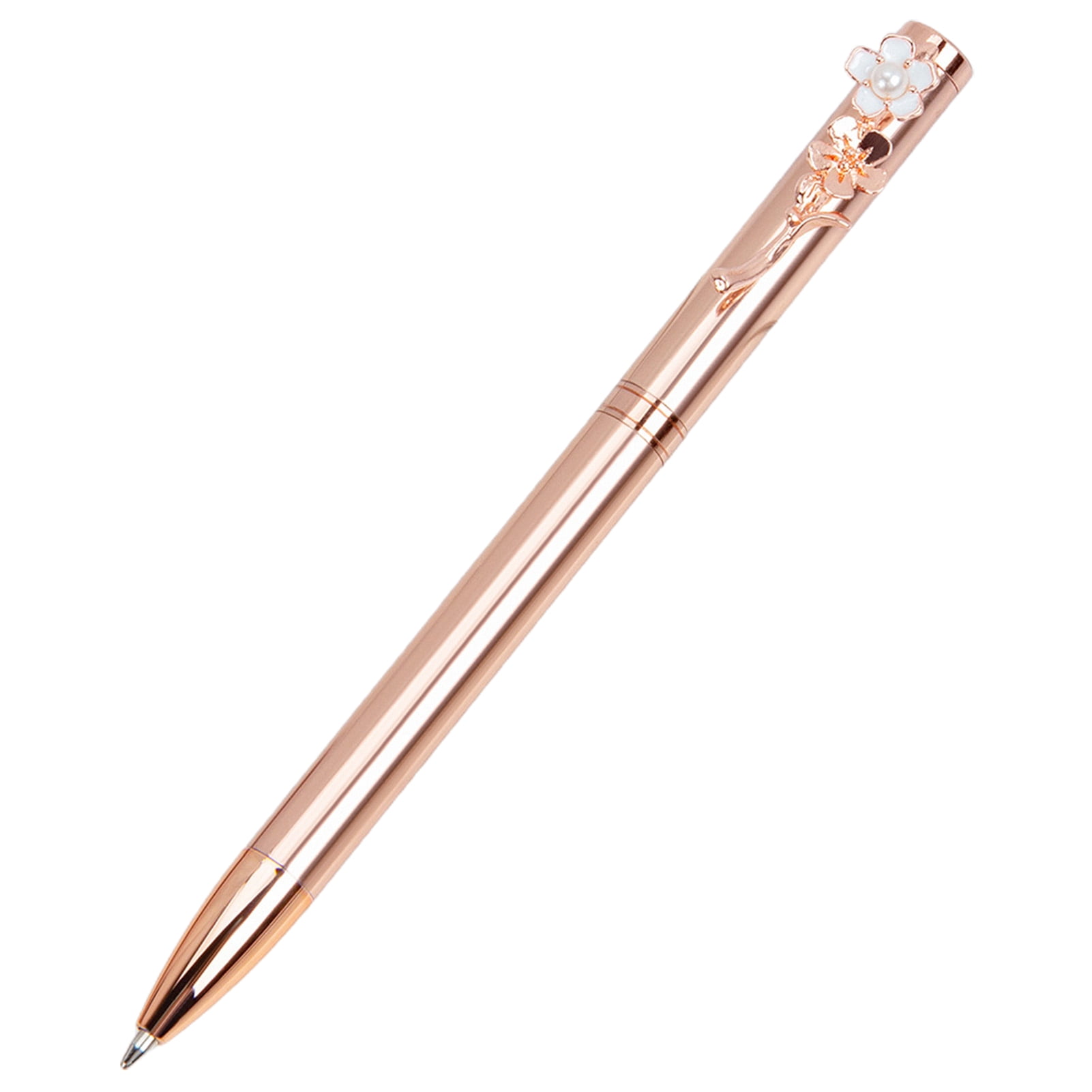 Ballpoint Pen Clip Creative Writing Pens For Journaling Stationary Pens  With Flower Pearl Clip Writing Aesthetic Pens