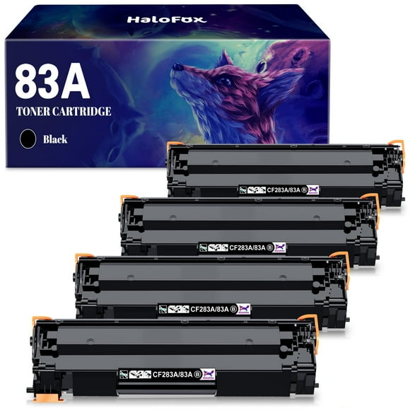 Halofox Compatible Toner Cartridge Replacement For Hp Cf283A 83A Hp Laserjet Pro Mfp M125Nw M201Dw M225Dw M201N M125A M127Fn M127Fw Printer (Black 4-Pack)