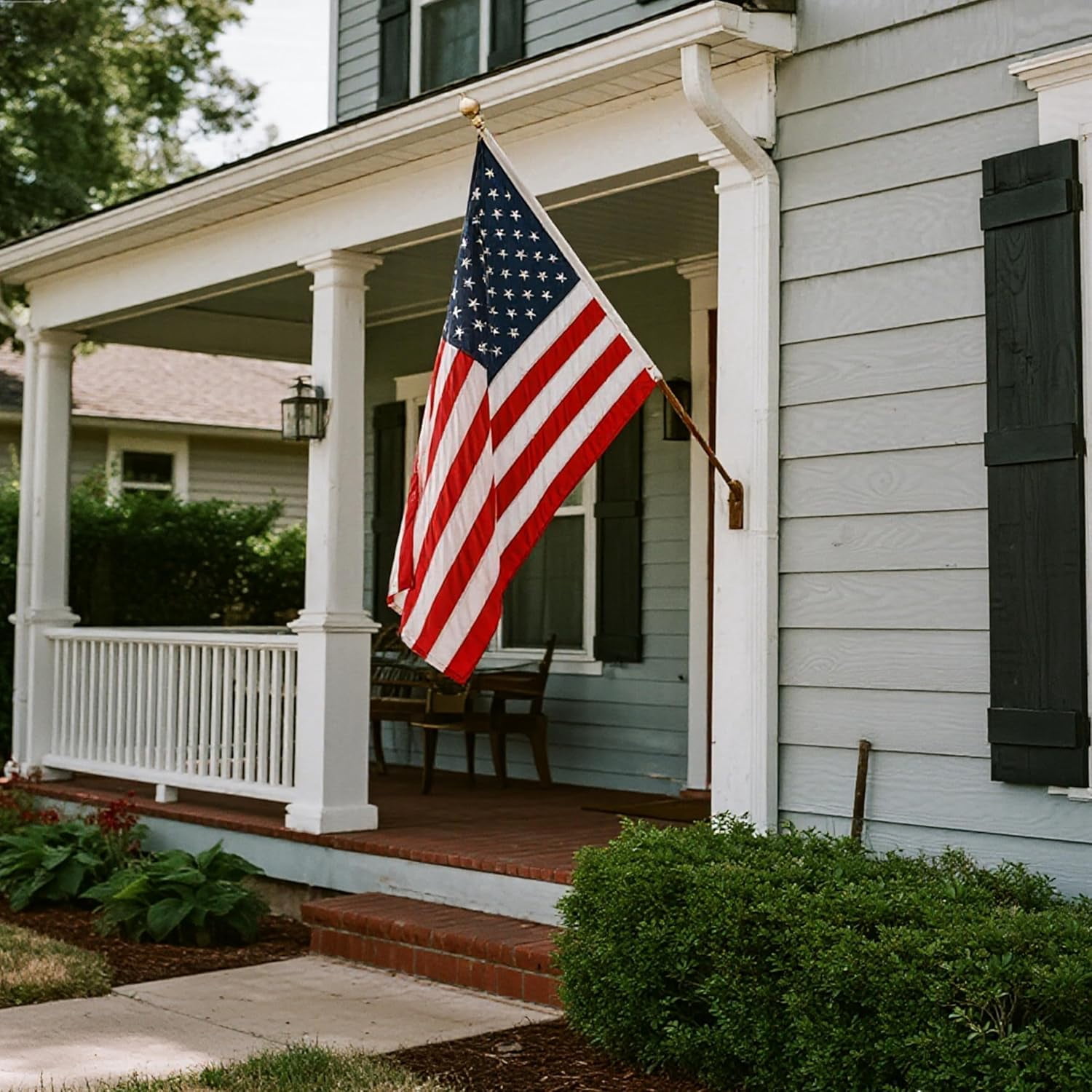 American flag 3x5 FT for Outside, Heavy Duty Polyester USA Flag Outdoor with Embroidered Stars, Sewn Stripes, US Flag with Brass Grommets for Indoor, Outdoor, All Weather