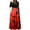 Red, variant on Drses Womens Dresses Fashion Printed Long Sleeve Round Neck Pullover Patchwork Dress Dresses For Women