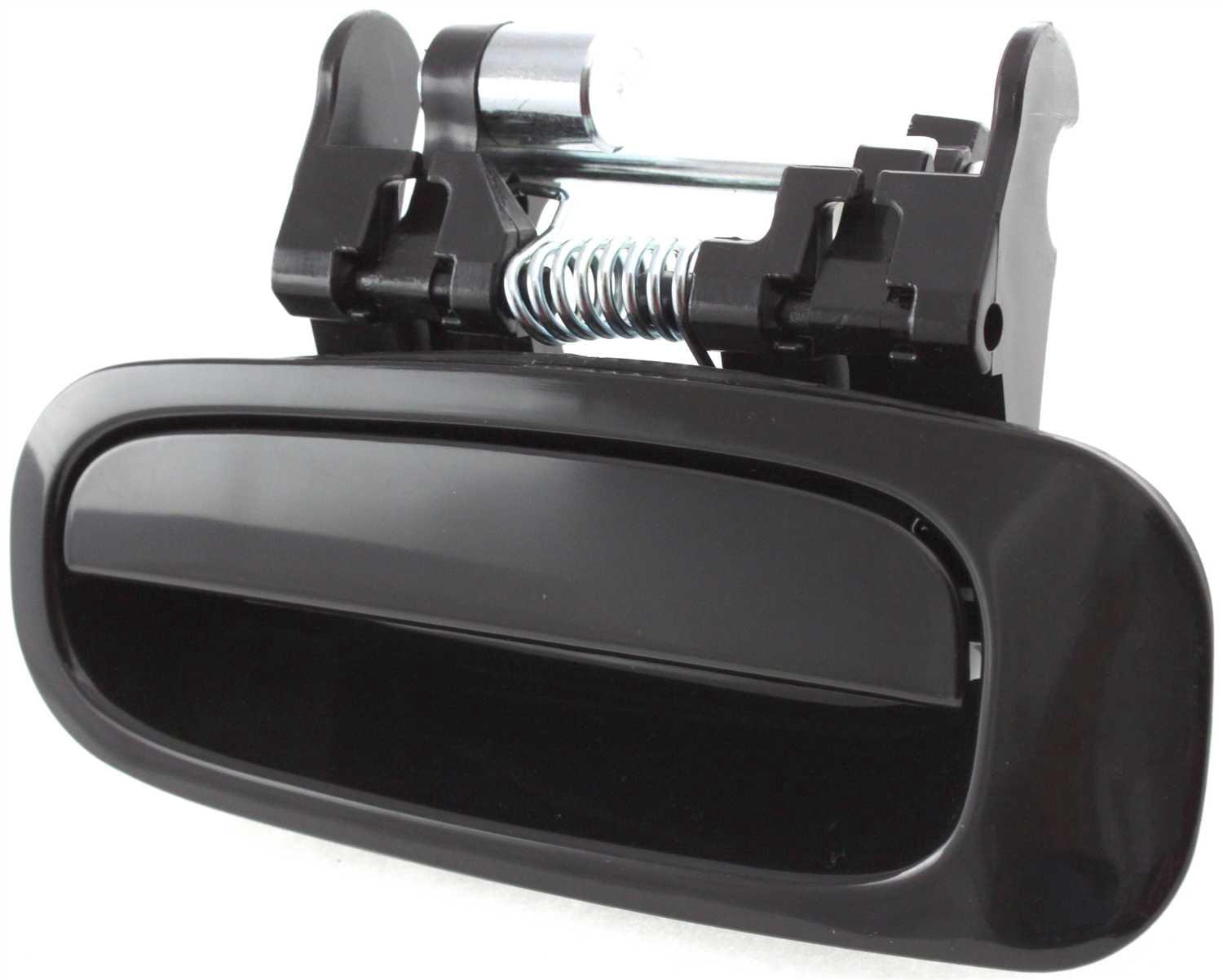 Replacement T491314 Exterior Door Handle Compatible with 1998-2002 Toyota Corolla Chevrolet Prizm Rear, Left Driver Smooth Black