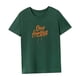 thumbnail image 4 of Camiseta para mujer Ropa de verano Camisa de cuello redondo para trabajo Viajes Camping Mujer Verde, 4 of 7