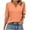 Orange, variant on ShomPort Womens Causal Tops V-Neck 3/4 Sleeve Dressy Ruffle Breathable Business Spring Trendy Outfits