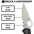 thumbnail image 3 of Spyderco Delica Lightweight Thin Blue Line Folding Knife, 2.9 in, VG-10, Leaf, B, 3 of 5
