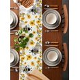 thumbnail image 5 of Table Runner Dresser Scarf 13 x 108 Inch Summer Bee Sunflowers Honeycomb Grain Table Runners Non-Slip Heat Kitchen Dining Table Decor for Indoor Outdoor Home Party Decoration, 5 of 7