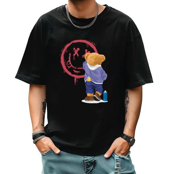 Graphic Tees for Men Summer New Print Casual Tee Fashion Trend Sports Shirt Select