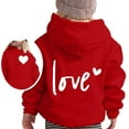 thumbnail image 3 of FAOWME Sweat à Capuche à Manches Longues pour Enfants Imprimé Lettre Léger Rouge 3-4 Ans, 3 of 6