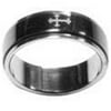 Solid Rock Jewelry 763097 Ring Black Spinner Cross Style 303 Sz 9