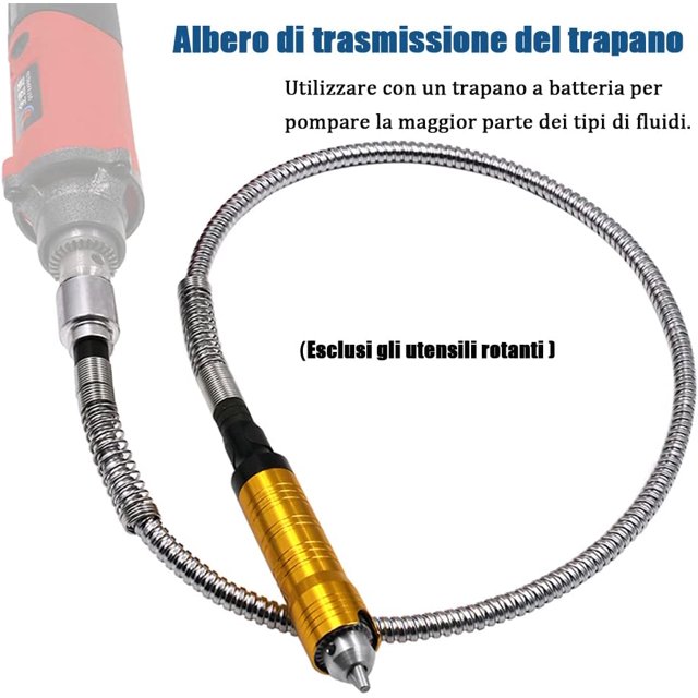 Eje flexible universal de 6,5 mm para cable de extensión flexible, eje de amoladora de taladro, accesorio para herramienta Dremel y amoladora rotativa