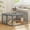 Gray, variant on Folding Rabbit Hutch, Portable Wood Chicken Coop Run, Outdoor Pet Cage with Openable Sun Panel Top
