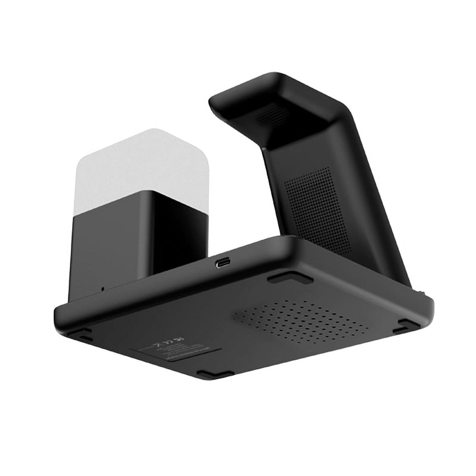 6 in 1 LED Phone Charger Stand Dock with Alarm Clock Night Light Wireless Charger for iPhone, , Wireless Charging Station for Apple Watch, for Airpods 3/2/Pro, for iPhone 17/16/15/14/13/12/11/Pro