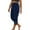 Navy, variant on BLVB High Waist Capri Leggings for Women- Summer Soft Sports Tights Lightweight Stretch Lounge Pants