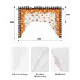 thumbnail image 5 of Fall Swag Valances for Windows, Small Curtains Drapes, Orange Pumpkins Thanksgiving Maple Leaf Plaid Kitchen Window Curtains Over Sink Rod Pocket Window Treatment Valance for Bedroom/Bathroom 56"x36", 5 of 5