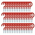 thumbnail image 7 of Uxcell Cup Hooks 1 Inch Vinyl Coated Screw-in Ceiling Wall Thread Hooks Red 50 Pack, 7 of 7
