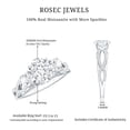 thumbnail image 6 of Rosec Jewels Vintage Engagement Ring with Moissanite - D-VS1 Grade Certified Moissanite 3 Stone Ring for Women - Jewelry Box included, 925 Sterling Silver, US 9.50, 6 of 7