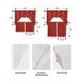 thumbnail image 6 of Red Christmas Kitchen Curtains Swag Valance and Tier Curtains Set 24 Inch Length, Western Xmas Poinsettia Botanical Rod Pocket Drape Panels Pair Swag Curtains for Bathroom/Cafe/Window, 6 of 6
