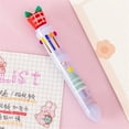 thumbnail image 6 of Mikilon Christmas Decorations 10 Color Christmas Ballpoint Pen Push Type Color Multifunction Marker 10 in 1 Multicolor Pen Christmas Gift 2ml I, 6 of 7