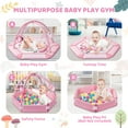 thumbnail image 3 of Tapete de gimnasio para bebés Jyusmile 8 en 1 Tummy Time con 6 juguetes, color rosa, 3 of 7